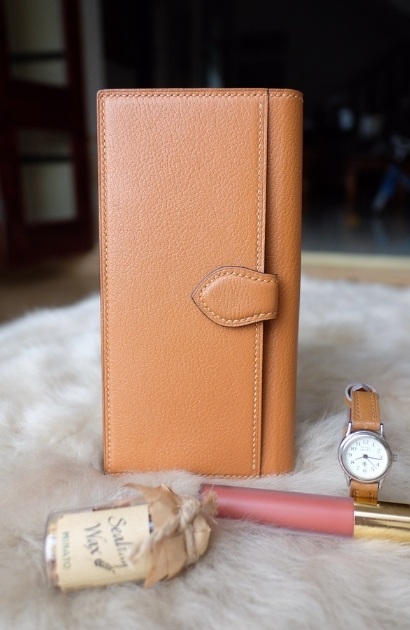 handmade leather long wallet