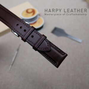 Buttero Dark Brown Watch Strap ( Italian ) - Handmade Leather