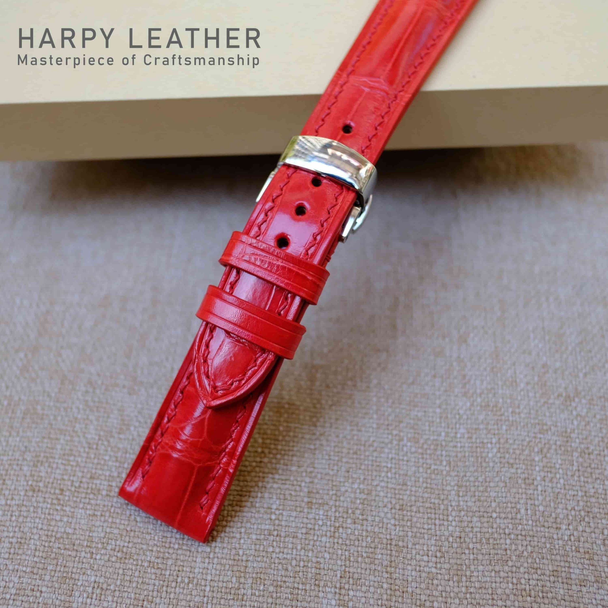 Red alligator best sale watch strap