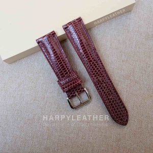bordeaux-lizard-leather-watch-strap