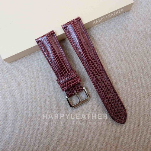 bordeaux-lizard-leather-watch-strap