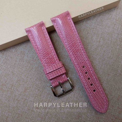 pink-lizard-leather-watch-strap