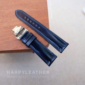 Navy-blue-shell-codovan-leather-watch-strap