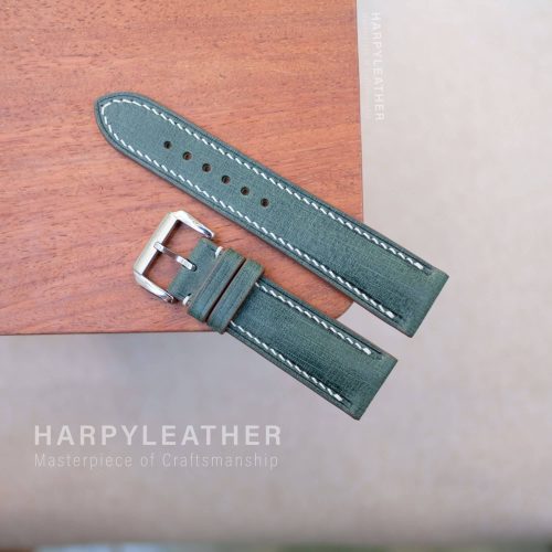 dark green babele leather watch strap 3 2