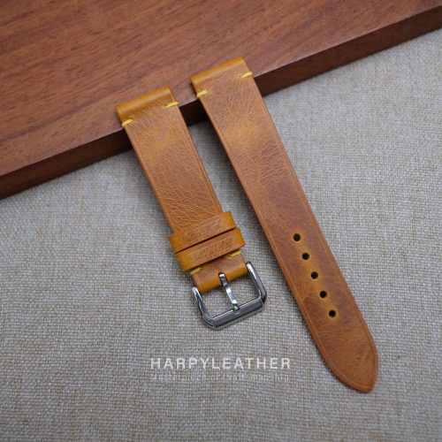 golden-yellow-waxy-slim-watch-strap