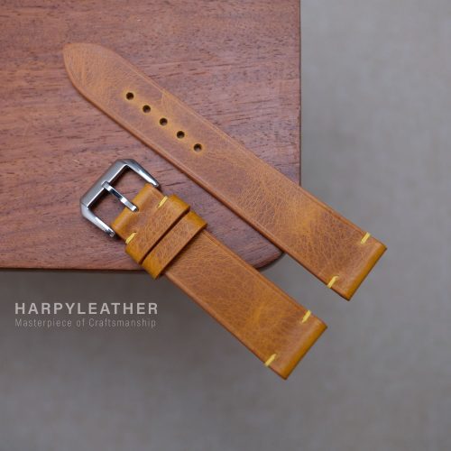 golden-yellow-waxy-slim-watch-strap