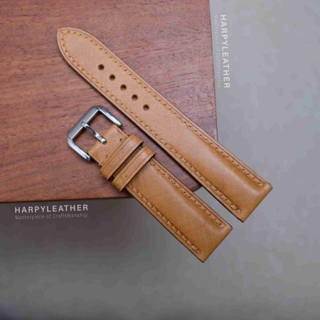 light-brown-mozart-leather-watch-strap