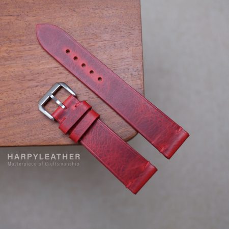 red-waxy-slim-watch-strap