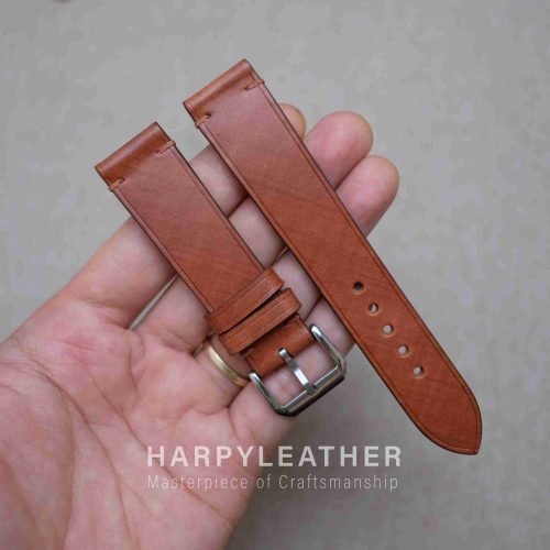 Dark brown mozart slim watch strap 3