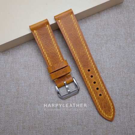 golden-yellow-waxy-flat-watch-strap