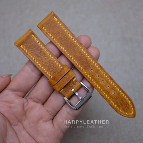 golden-yellow-waxy-flat-watch-strap