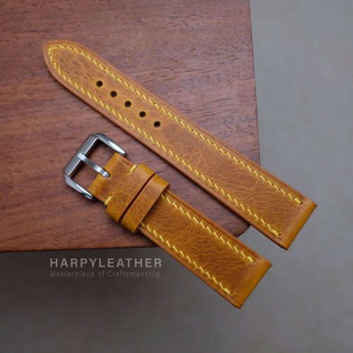 golden-yellow-waxy-flat-watch-strap