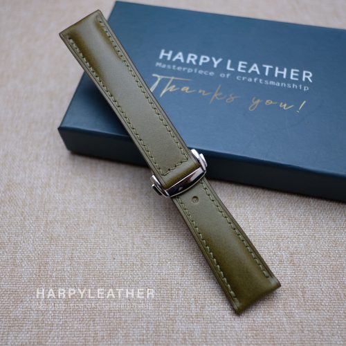 Olive-green-buttero-strap-omega-style-clasp