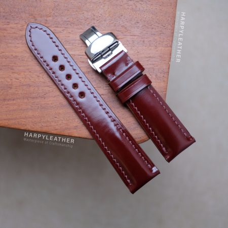 Boudeaux-shell cordovan-strap-omega-style-clasp