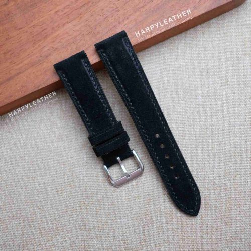 Black-suede-watch-strap