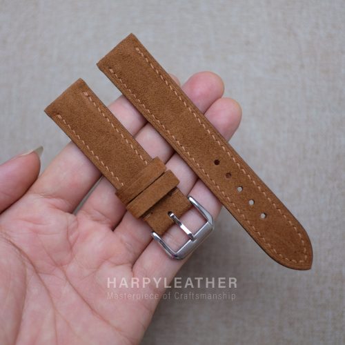 Brown suede watch strap 3