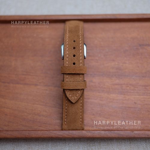 Brown suede watch strap 4