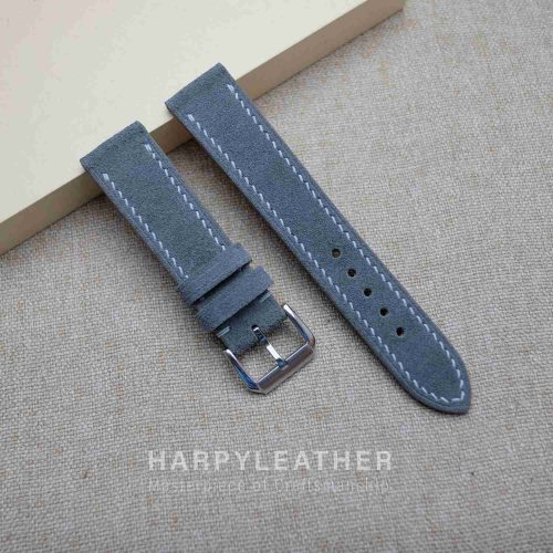 Gray-suede-flat-watch-strap