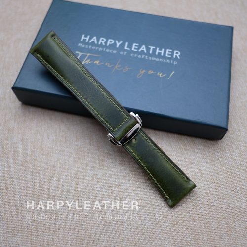 Green waxy strap omega style clasp 3