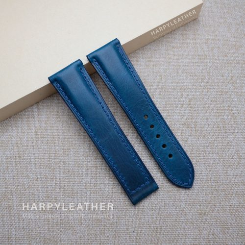 Navy Blue waxy strap omega style clasp 1