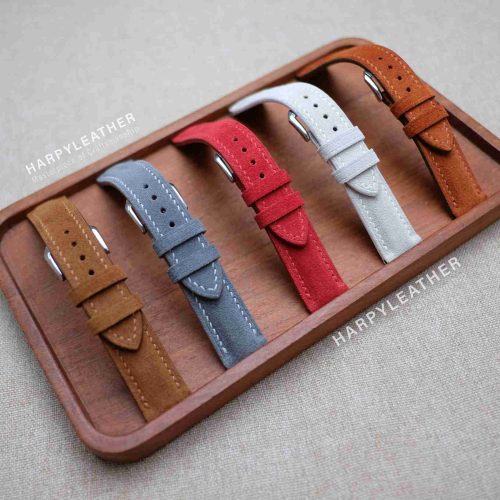 Suede leather watch strap 2