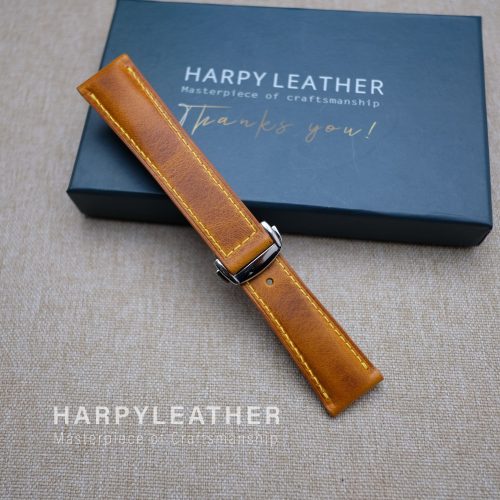 Yellow waxy strap omega style clasp 3