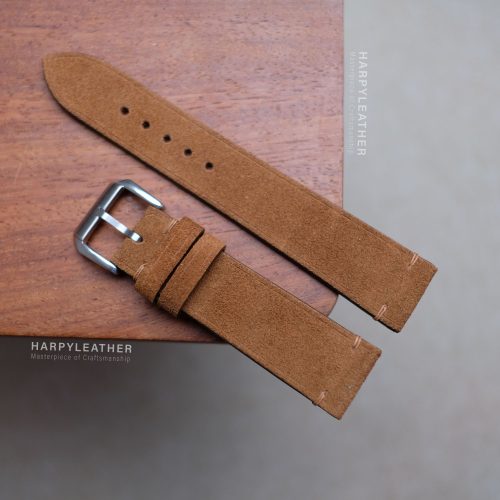 brown suede slim watch strap 2