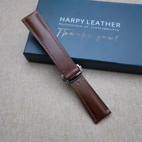 dark brown buttero strap omega style clasp 3