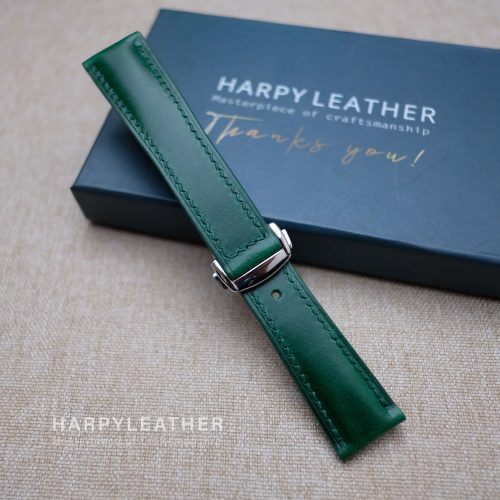 green buttero strap omega style clasp 4