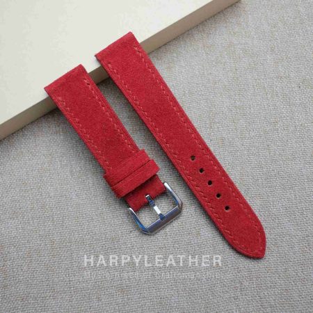 red-suede-flat-watch-strap