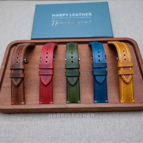 waxy leather watch strap 1