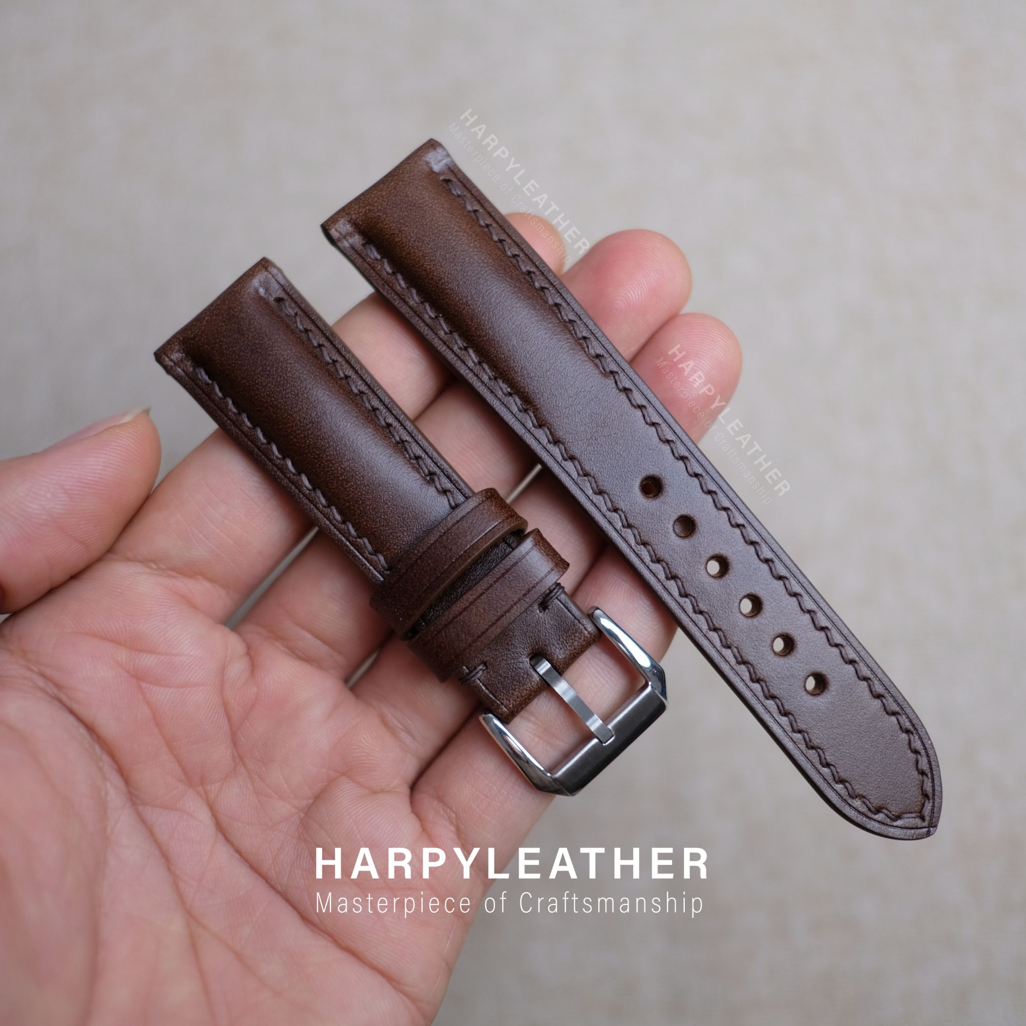 Dark Brown Museum Calf Leather watch strap Dark-Brown-Museum-Calf-Leather-Watch-Strap